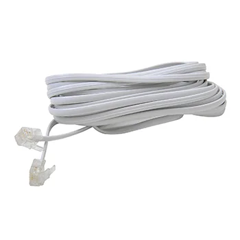 FIO PARA TELEFONE RJ11 4 VIAS 5M BRANCO