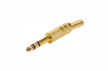 PLUG P10 STÉREO METAL GOLD com MOLA