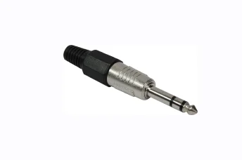 PLUG P10 STEREO PLÁSTICO PRETO