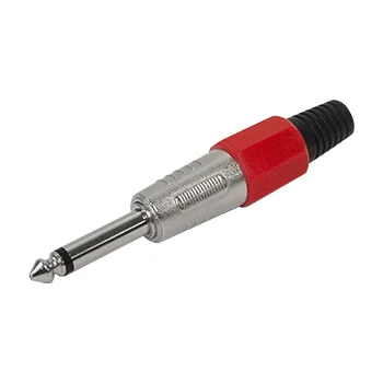 PLUG P10 MONO PLÁSTICO VERMELHO
