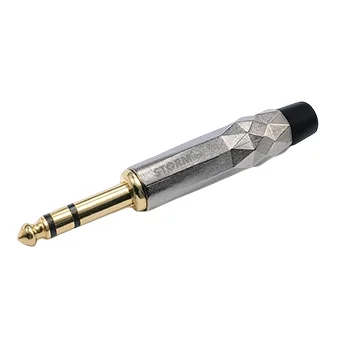 Plug P10 Estéreo Prata - Baquelite
