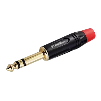 Plug P10 Estéreo Preto - Baquelite