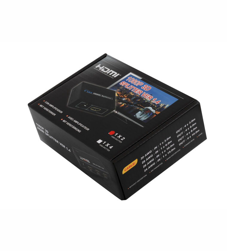 DIVISOR HDMI, 1 ENTRADA, 2 SAÍDAS, 1.4, 4k