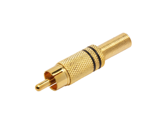 PLUG RCA METAL GOLD  PRETO