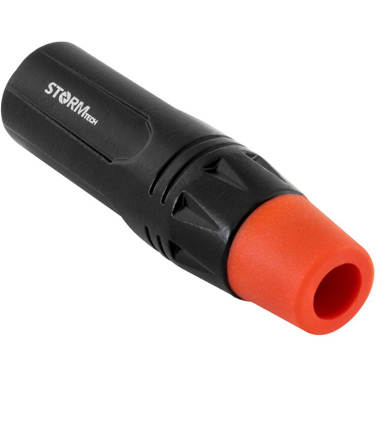 Plug P10 90º Estéreo Preto - Baquelite