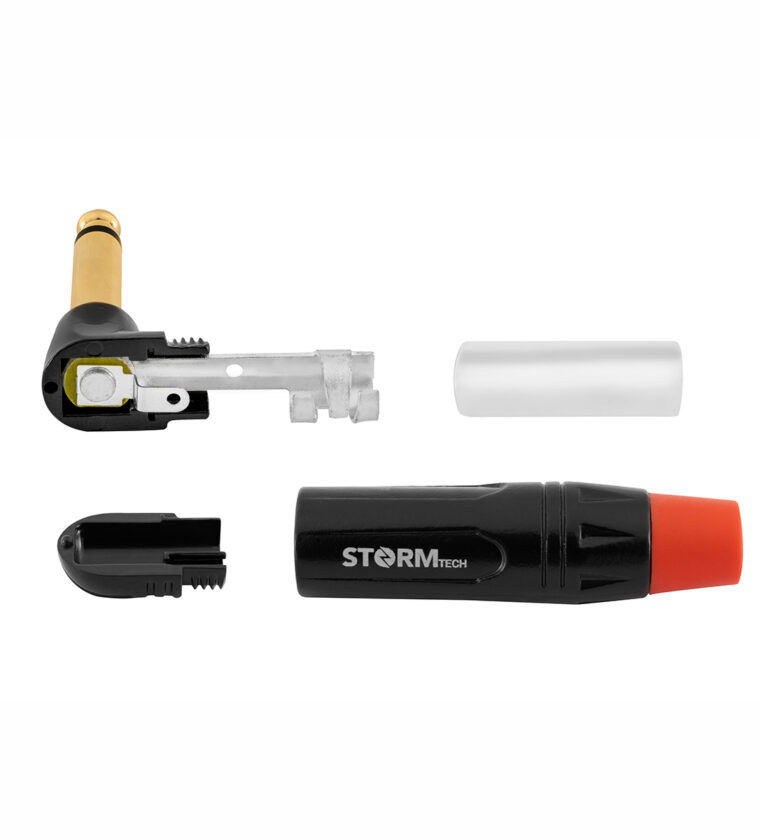 Plug P10 90º Mono Preto - Baquelite