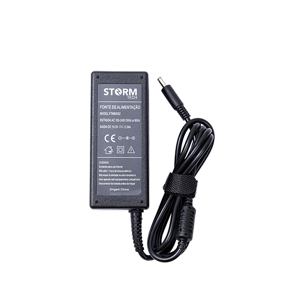 Fonte compatível com DELL 19.5V 3.34A Pino 4.5mm*3.0mm