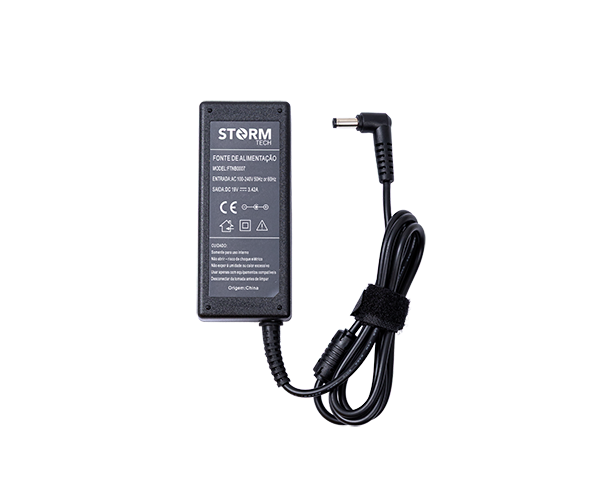 Fonte compatível POSITIVO ASUS TOSHIBA LG LENOVO ITAUTEC PHILCO CCE 19V 3.42A Pino 5.5mm*2.5mm SEM MARCA