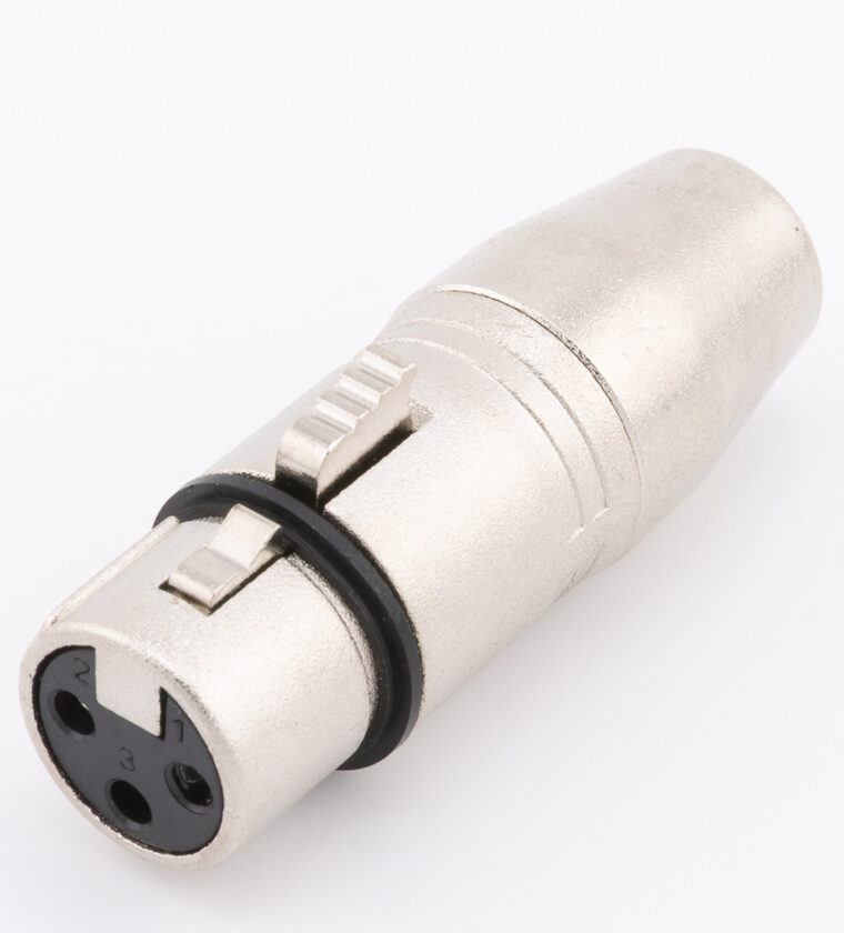 ADAPTADOR J2 STEREO PARA JACK CANNON, METAL