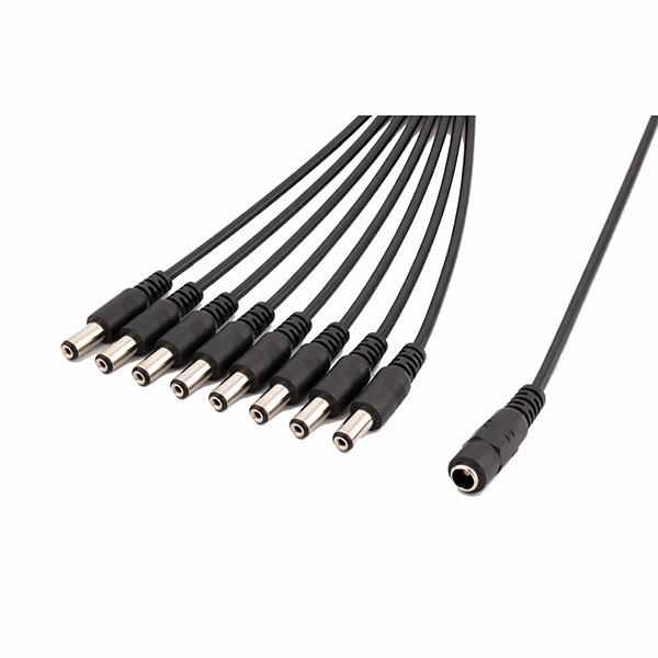 CABO J4 PARA 8 X P4, (2,1 X 5,5MM), 40 CM, PRETO