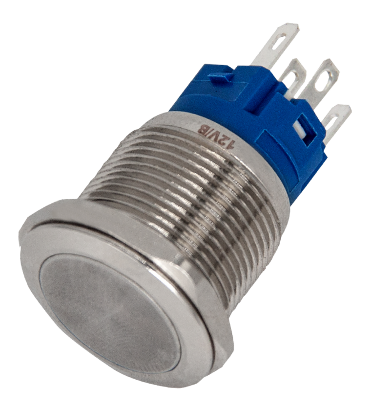 CHAVE ANTI VANDALISMO PULSO, 19MM PRATA, 220V - 3A, SEM LED, 12V