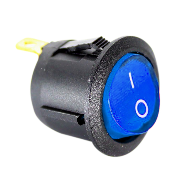 CHAVE KCD1-105-102N COM LED, 3 TERMINAIS E 2 POLOS, 10A/12Vdc - 6A/24Vdc,VERMELHO