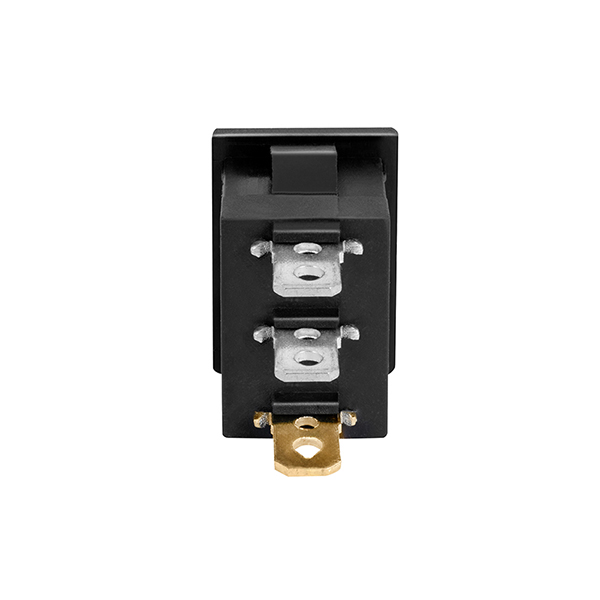 CHAVE COMUTADORA ON OFF 2 POLOS QUADRADA (KCD1-101) - ON/OFF, COM LED, VERMELHA, 10/12Vdc - 6A/24Vdc