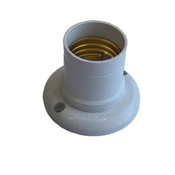 SOQUETE PLÁSTICO E-27 4A / 250V FIXO DE TETO