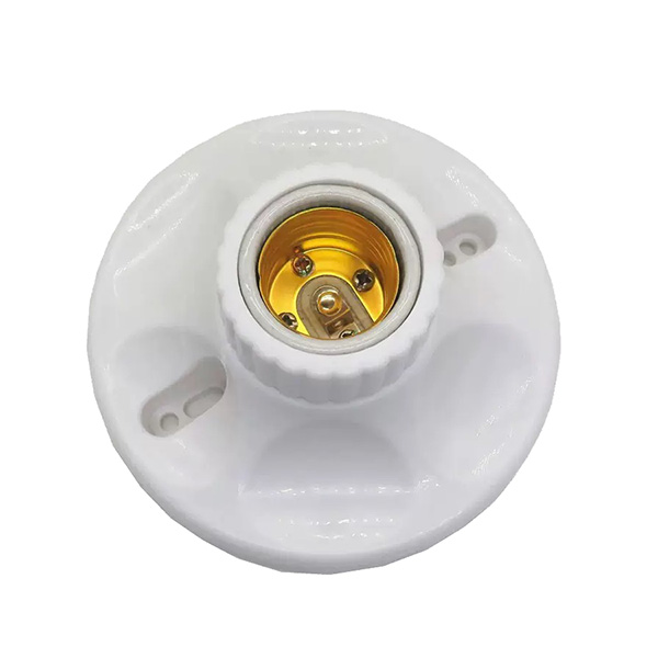 PLAFLON PLÁSTICO E-27 COM SOQUETE DE PORCELANA
